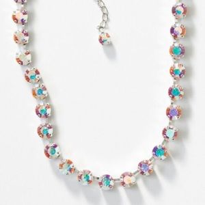 NIB Touchstone Crystal Glitz Necklace Aurore Borealis